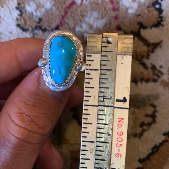 Sterling blue/turquoise diamond - Picture 5 of 5